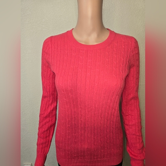J Crew Womens Cable Knit Sweater Beige Size Xs Crew Neck Long Sleeve Pullover - Picture 5 of 7